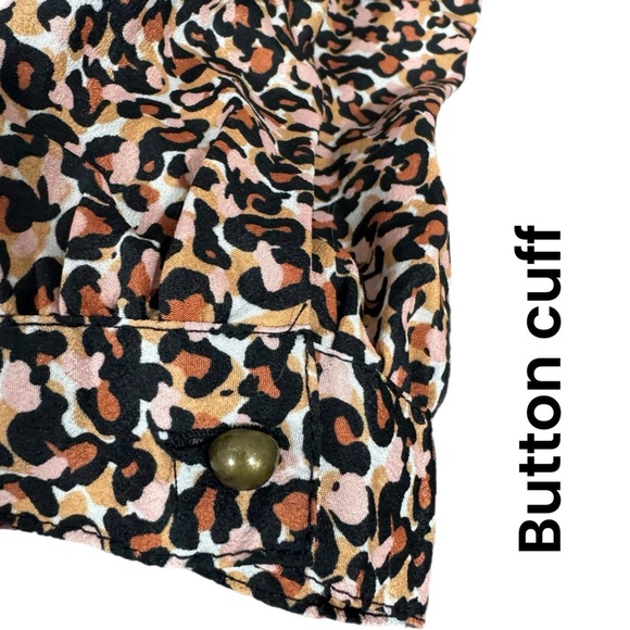 LOFT Animal Print Long Sleeve Shift Dress Womens Sz XS/S Mini - Picture 5 of 11